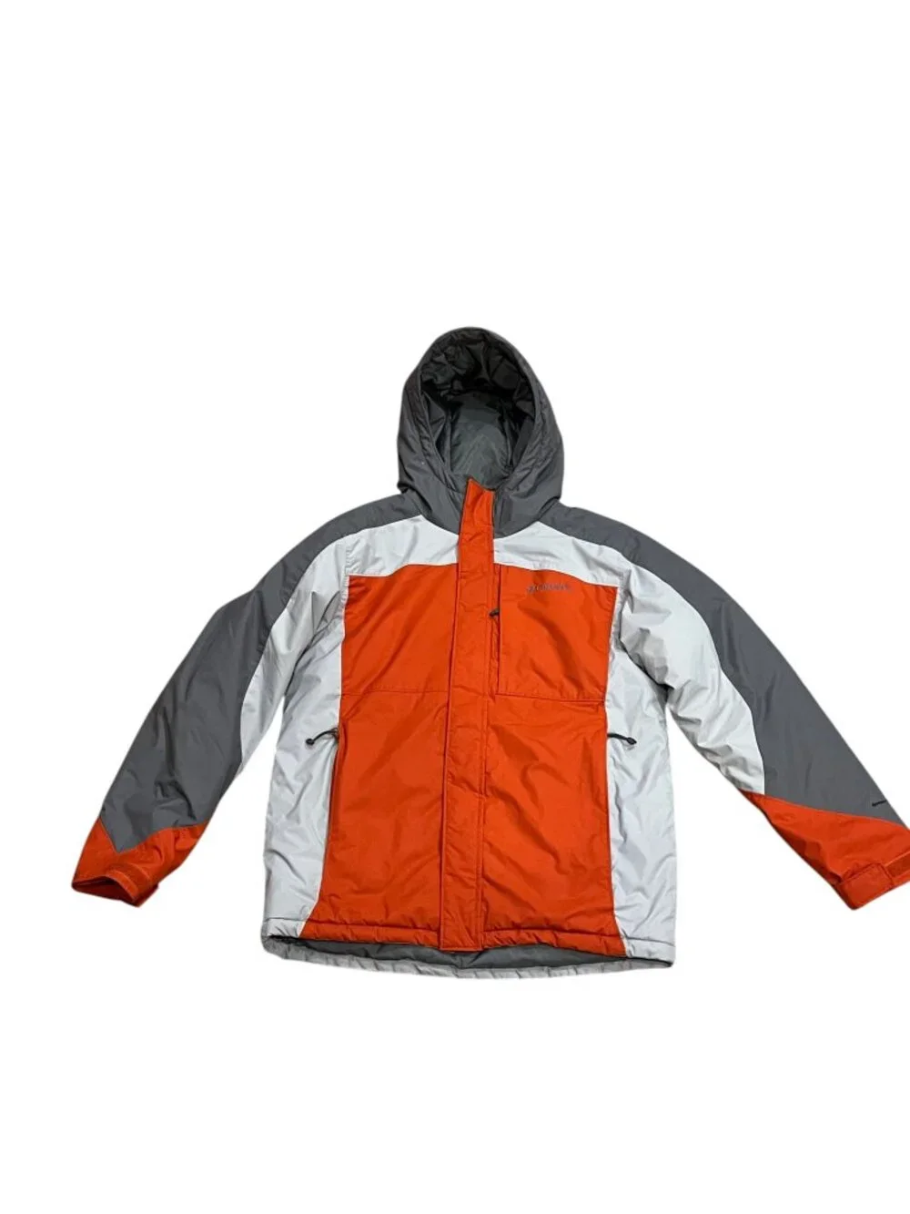 Columbia Youth Bugaboo Omni Shield Winter Jacket, Gray Orange, L 14/16
